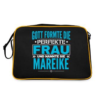 Mareike Name Design - Retro Bag - black/gold - Back