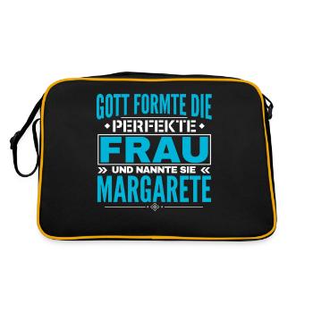 Margarete Name Design - Retro Bag - black/gold - Back