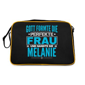 Melanie Name Design - Retro Bag - black/gold - Back