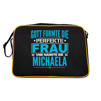 Michaela Name Design - Retro Bag - black/gold - Back