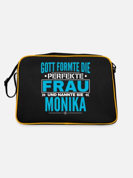 Conception du nom Monika - Sac Retro - noir/or - Dos