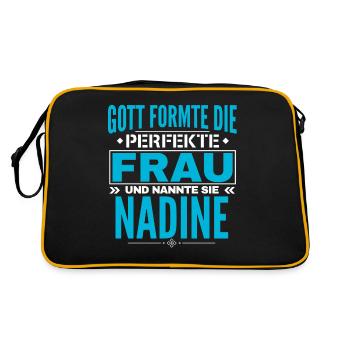 Nadine Name Design - Retro Bag - black/gold - Back