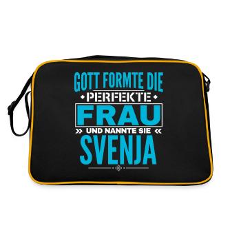 Svenja Name Design - Retro Bag - black/gold - Back