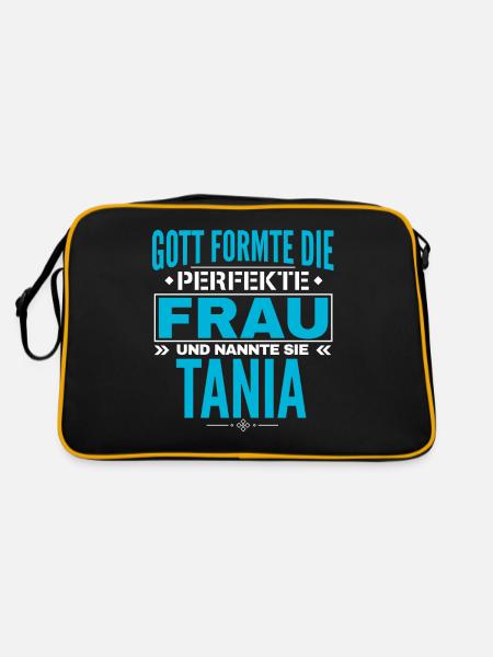Tania Name Design - Retro Bag - black/gold - Back