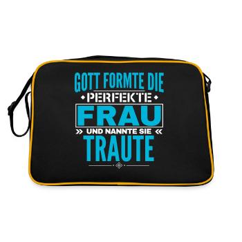 Traute Name Design - Retro Bag - black/gold - Back