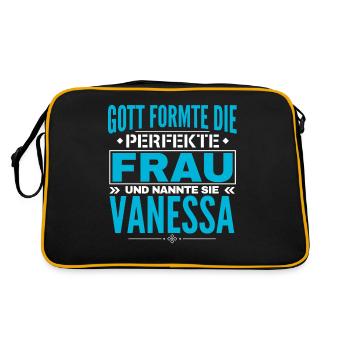 Vanessa Name Design - Retro Bag - black/gold - Back