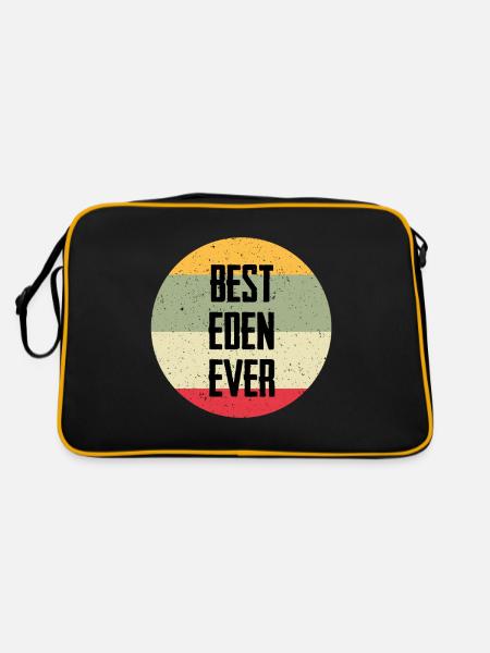 Best Eden Ever - Retro Tasche - Schwarz/Gold - Hinten