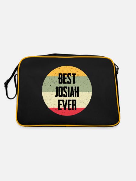 Best Josiah Ever - Retro Tasche - Schwarz/Gold - Hinten