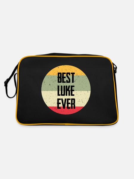 Best Luke Ever - Retro Tasche - Schwarz/Gold - Hinten