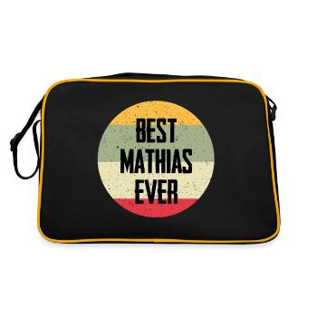 Le meilleur Mathias de tous les temps - Sac Retro - noir/or - Dos