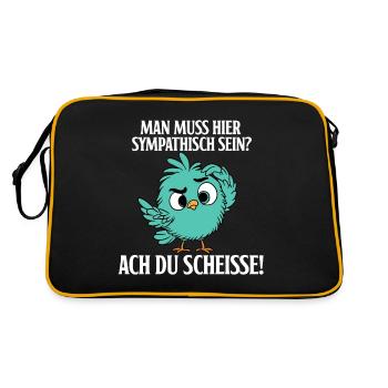You have to be sympathetic here - Retro Bag - black/gold - Back