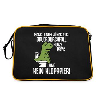 À certains, je souhaite une diarrhée permanente - Sac Retro - noir/or - Dos