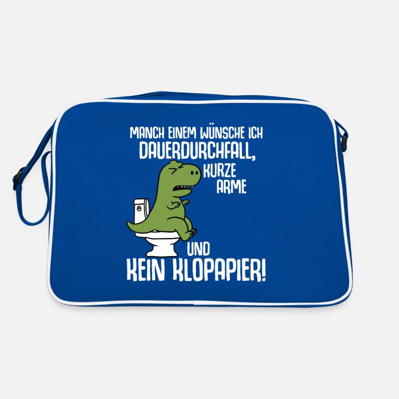 Manch Einem Wunsche Ich Dauerdurchfall T Rex Retro Tasche