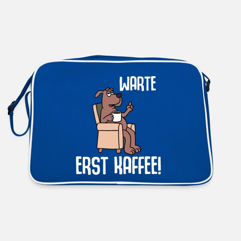 Warte Erst Kaffee Retro Tasche