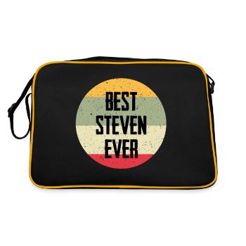 Le meilleur Steven de tous les temps - Sac Retro - noir/or - Dos