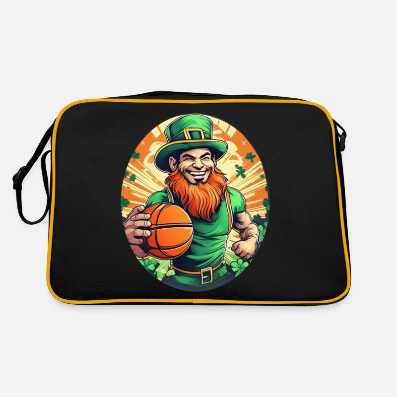 St. Patrick's Day Shamrock Basketball Retro Bag