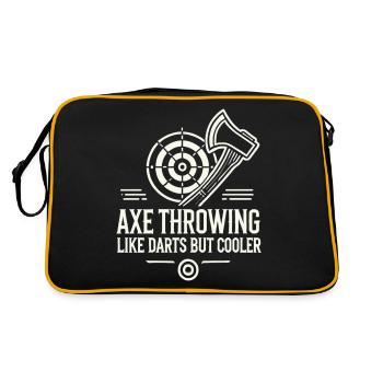 Axtwerfen wie Darts, aber cooler - Retro Tasche - Schwarz/Gold - Hinten