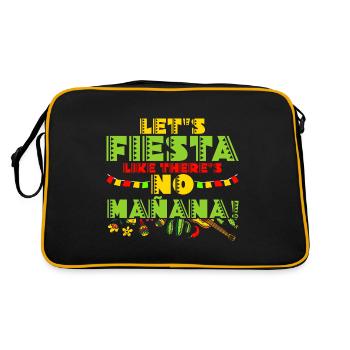 5 De Mayo Viva Mexico Cinco De Mayo Lehrer Geschen - Retro Tasche - Schwarz/Gold - Hinten