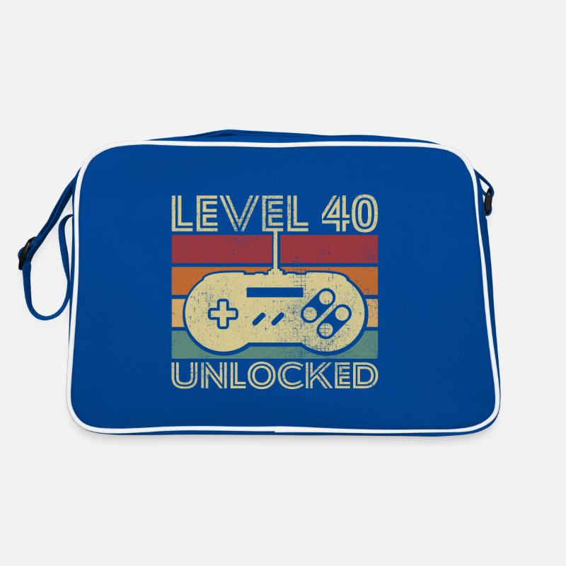 Level 40 freigeschaltet Geburtstagsgeschenk 40 Jahre Retro Tasche