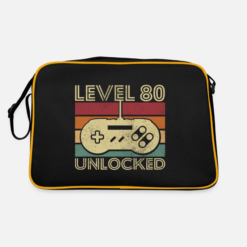 Level 80 freigeschaltetes Geburtstagsgeschenk 80 Jahre Retro Tasche