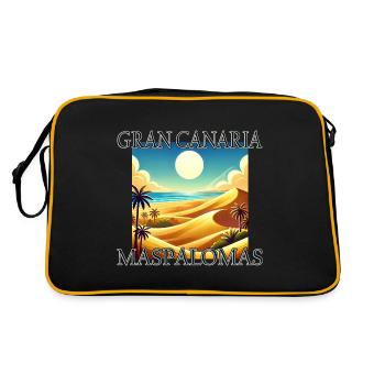 Maspalomas Dunes Beach Desert Gran Canaria - Retro Bag - black/gold - Back