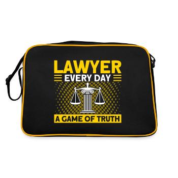 Faculty of Law Lawyer of Law Law Studen - Retro Bag - black/gold - Back