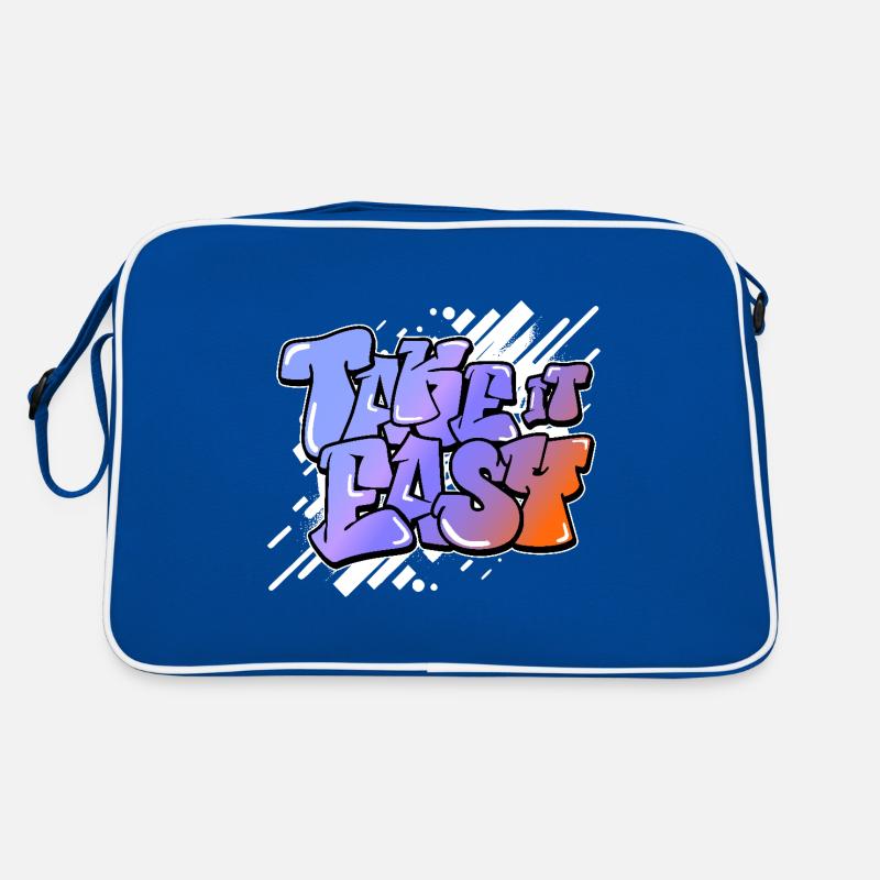Take it Easy Les dictons anglais motivent les graffitis Sac Retro