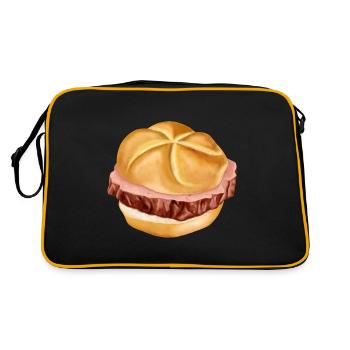 Fromage de foie fromage de foie Pains Illustration - Sac Retro - noir/or - Dos