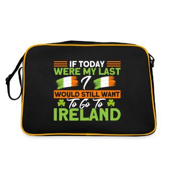 Irish Irish Flag Ireland Holiday Gift - Retro Bag - black/gold - Back