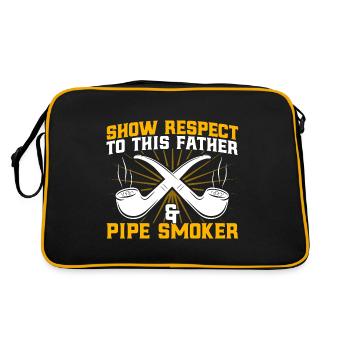 Pipe Enthusiast Pipe Lover Pipe Smoke - Retro Bag - black/gold - Back
