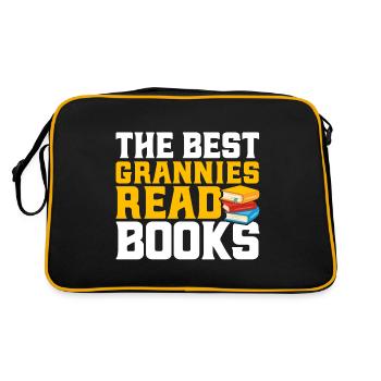 The best grandmothers read books Read book Gesc - Retro Bag - black/gold - Back