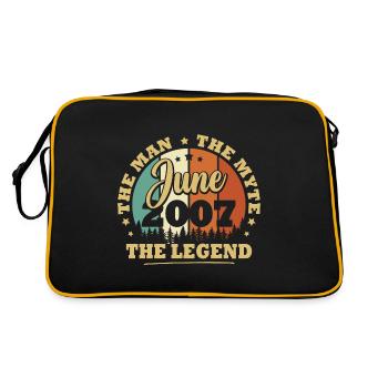 Juin 2007, 16 Ans Anniversaire garçons et filles - Sac Retro - noir/or - Dos