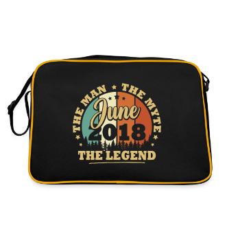 Juin 2018, 5 Ans Anniversaire garçons et filles - Sac Retro - noir/or - Dos