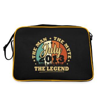 Juillet 2013, 10 Ans Anniversaire garçon et fille - Sac Retro - noir/or - Dos