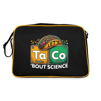 Let’s Taco Bout Science Professeur Étudiant Blague Drôle - Sac Retro - noir/or - Dos