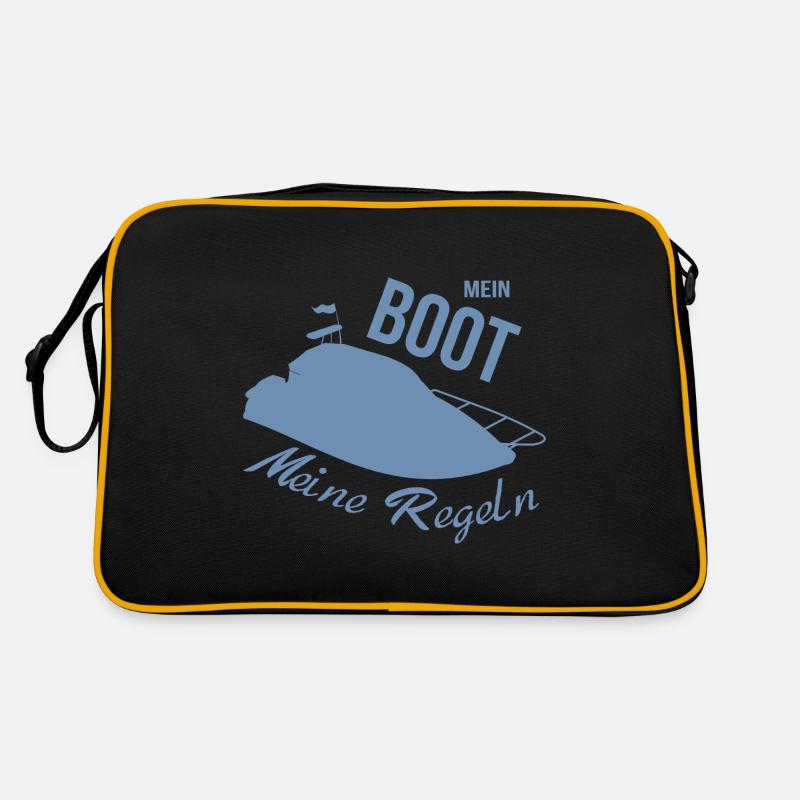 Mein Boot meine Regeln Motorboot Retro Tasche