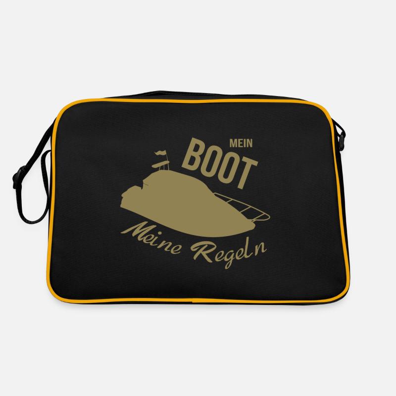 Mein Boot meine Regeln Motorboot Retro Tasche