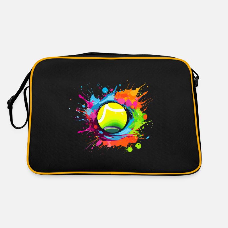 Tennis - Retro Tasche - Schwarz/Gold