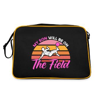 Sports Fan Football Mama Football Cadeau - Sac Retro - noir/or - Dos