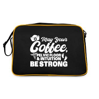 Obstetrician Doula Midwife Gift - Retro Bag - black/gold - Back