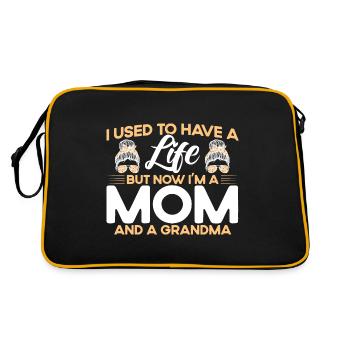 Ich hatte mal ein Leben Mutter & Großmutter Gesche - Retro Tasche - Schwarz/Gold - Hinten