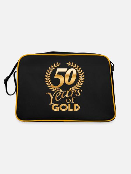 Years of Gold 50 Golden Years Shirt - Retro Bag - black/gold - Back