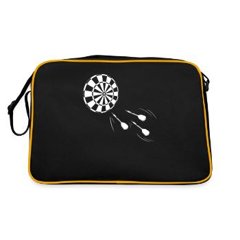 Dart Board Dart Arrows - Retro Bag - black/gold - Back