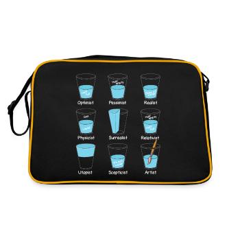 Verre à eau Mindset - Sac Retro - noir/or - Dos