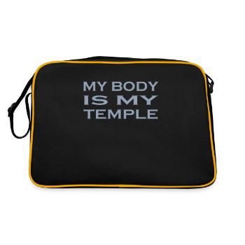 My body is my temple - Retro Bag - black/gold - Back