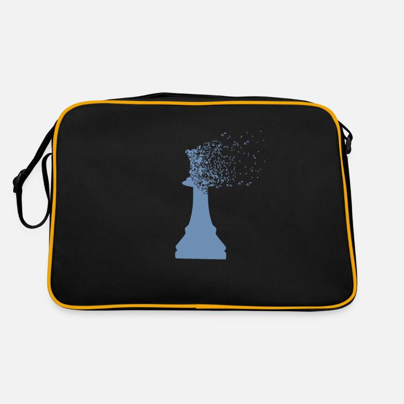 Chess queen king dispersion - Retro Tasche - Schwarz/Gold