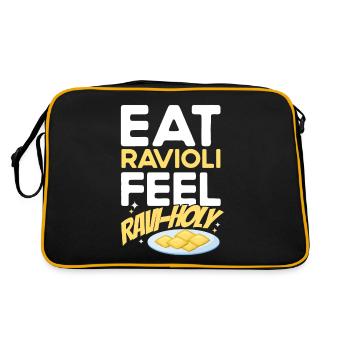 Noodles Noodle Lover Ravioli Gift - Retro Bag - black/gold - Back