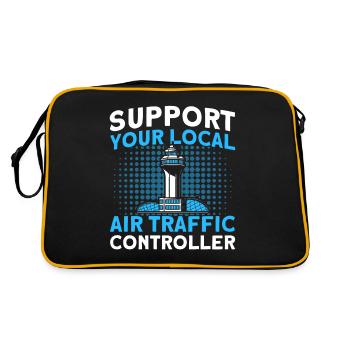 Cadeau d’aéroport de contrôle de la circulation aérienne - Sac Retro - noir/or - Dos