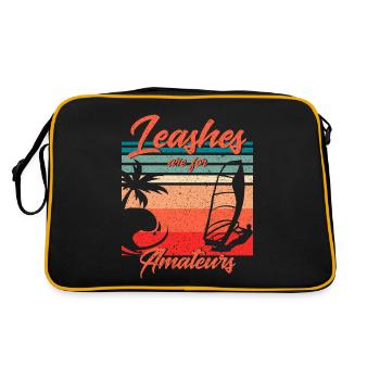 Surfer Windsurfer Windsurfing Surfing Gift - Retro Bag - black/gold - Back