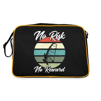 Surfer Windsurfer Windsurfing Surfing Gift - Retro Bag - black/gold - Back